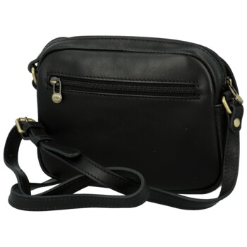 Dámska kožená crossbody kabelka čierna - Katana Shirin