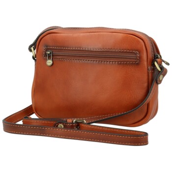 Dámska kožená crossbody kabelka koňaková - Katana Shirin