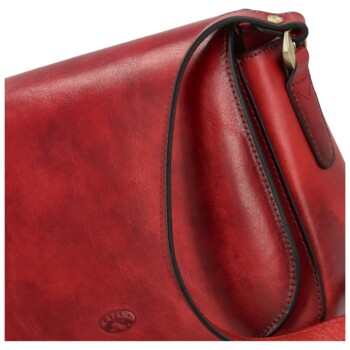 Dámska kožená crossbody kabelka vínová - Katana Pure