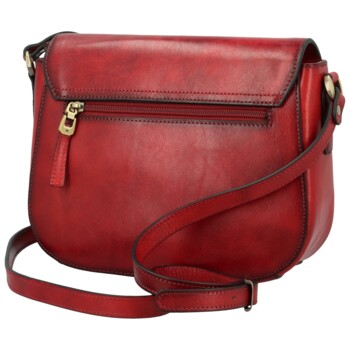 Dámska kožená crossbody kabelka vínová - Katana Pure