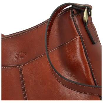 Dámska kožená crossbody kabelka hnedá - Katana Ristta