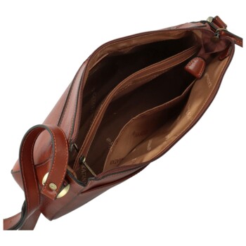 Dámska kožená crossbody kabelka hnedá - Katana Ristta