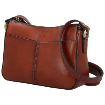Dámska kožená crossbody kabelka hnedá - Katana Denali