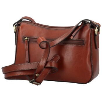 Dámska kožená crossbody kabelka hnedá - Katana Denali
