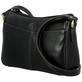 Dámska kožená crossbody kabelka čierna - Katana Denali
