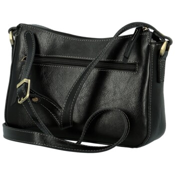 Dámska kožená crossbody kabelka čierna - Katana Denali