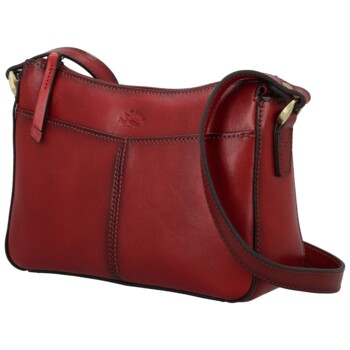 Dámska kožená crossbody kabelka vínová - Katana Denali