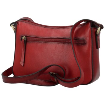 Dámska kožená crossbody kabelka vínová - Katana Denali
