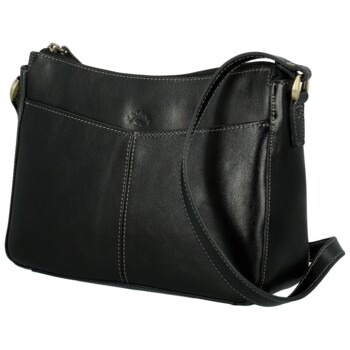 Dámska kožená crossbody kabelka čierna - Katana Ristta