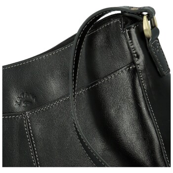 Dámska kožená crossbody kabelka čierna - Katana Ristta