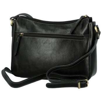 Dámska kožená crossbody kabelka čierna - Katana Ristta
