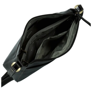 Dámska kožená crossbody kabelka čierna - Katana Ristta