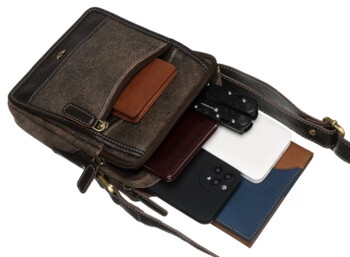 Pánska kožená business taška hnedá - Peterson Kirilo