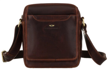 Pánska kožená taška hnedá - Peterson Tarik