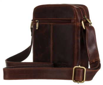 Pánska kožená taška hnedá - Peterson Tarik