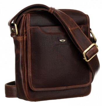 Pánska kožená taška hnedá - Peterson Tarik