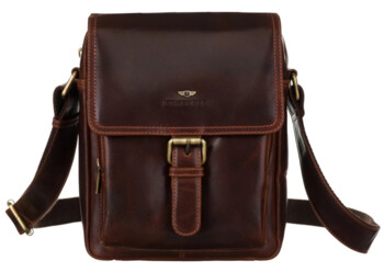 Pánska kožená taška hnedá - Peterson Salmon