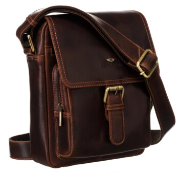 Pánska kožená taška hnedá - Peterson Salmon