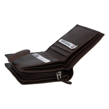 Kožená peňaženka hnedá - Delami 101