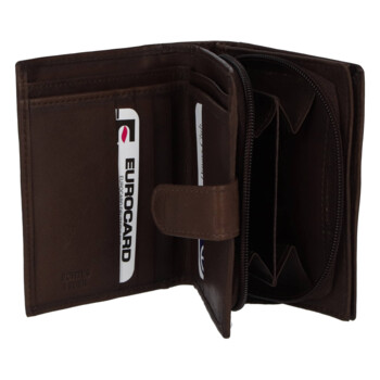 Kožená peňaženka hnedá - Delami 101