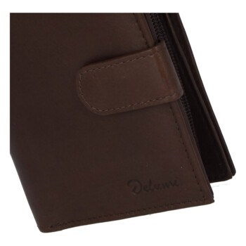 Kožená peňaženka hnedá - Delami 101