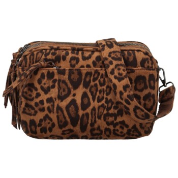 Dámska crossbody kabelka leopard/hnedá - Paolo bags Josefin
