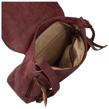 Dámska crossbody kabelka vínová - Paolo bags Aiden