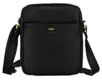 Pánska kožená crossbody taška čierna - Peterson Kadri