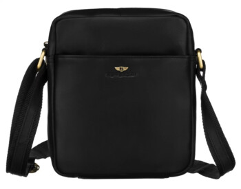 Pánska kožená crossbody taška čierna - Peterson Kadri