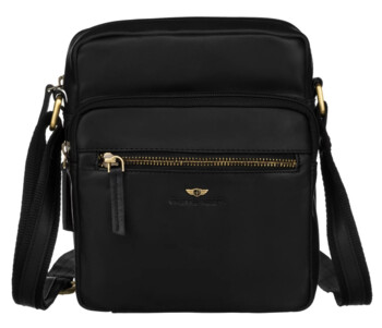 Pánska kožená crossbody taška čierna - Peterson Lauris