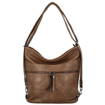 Dámsky kabelko/batoh tmavo béžový - Romina & Co Bags Aglaia