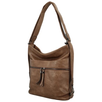 Dámsky kabelko/batoh tmavo béžový - Romina & Co Bags Aglaia