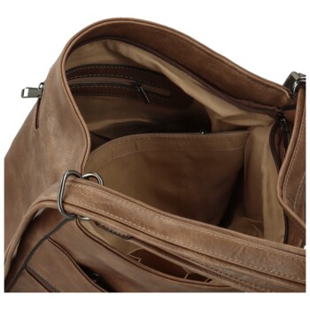 Dámsky kabelko/batoh tmavo béžový - Romina & Co Bags Aglaia