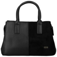 Luxusná dámska koženková kabelka do ruky Coveri Korina, čierna
