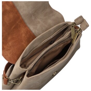 Dámska kabelka cez rameno béžová - Paolo bags Naiara