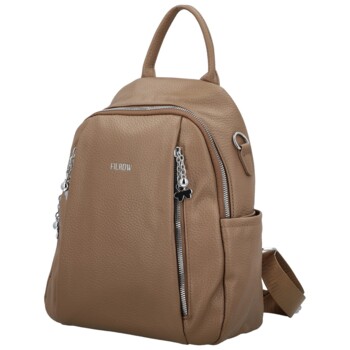 Dámsky batoh tmavo béžový - Firenze Santé