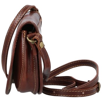 Dámska kožená crossbody hnedá - Delami Melisa