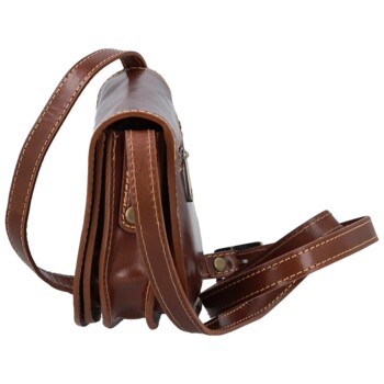 Dámska kožená crossbody hnedá - Delami Belinda