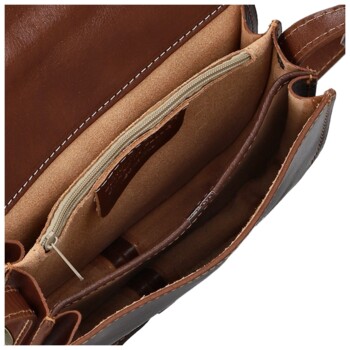 Dámska kožená crossbody hnedá - Delami Belinda