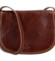 Dámska kožená crossbody kabelka hnedá - Delami Elrosa