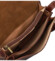 Dámska kožená crossbody kabelka hnedá - Delami Elrosa