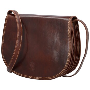 Dámska kožená crossbody hnedá - Delami Linda
