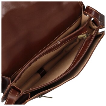 Dámska kožená crossbody hnedá - Delami Linda