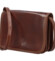 Dámska kožená crossbody hnedá - Delami Vera Pelle Asppena