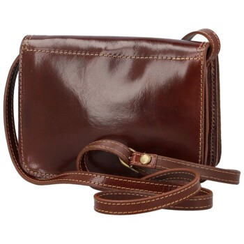 Dámska kožená crossbody hnedá - Delami Vera Pelle Asppena