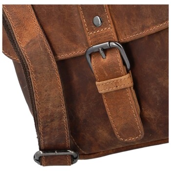 Dámska kožená kabelka camel - Greenwood Beccy