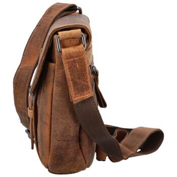 Dámska kožená kabelka camel - Greenwood Beccy