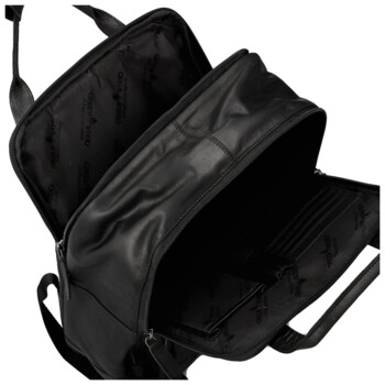 Kožený batoh čierny - GreenWood Christof