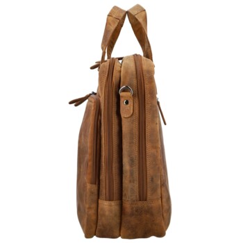 Pánska kožená taška camel - Greenwood Terisan