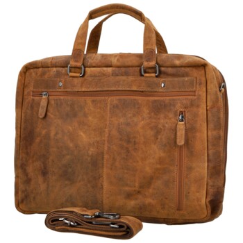 Pánska kožená taška camel - Greenwood Terisan